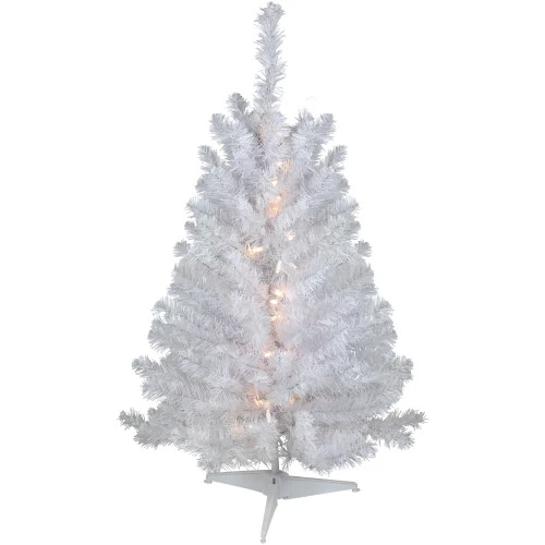 Northlight 3' Pre-Lit LED Snow White Medium Artificial Christmas Tree - Clear Lights 1 Northlight 3' Pre-Lit LED Snow White Medium Artificial Christmas Tree - Clear Lights