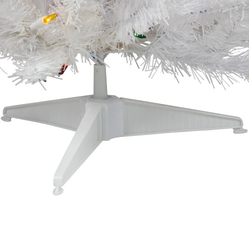 Northlight 3' Pre-Lit Snow White Artificial Christmas Tree, Multi Lights 2 Northlight 3' Pre-Lit Snow White Artificial Christmas Tree, Multi Lights - Image 2