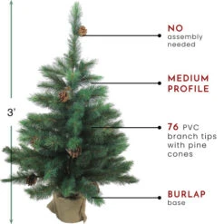 Northlight 3' Potted Royal Oregon Pine Burlap Base Full Artificial Christmas Tree - Unlit -Christmas Decoration Store northlight v15919 thumbnail 85202.1665591527