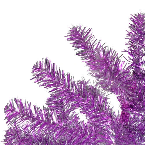 Northlight 3' Metallic Purple Tinsel Artificial Christmas Tree - Unlit 2 Northlight 3' Metallic Purple Tinsel Artificial Christmas Tree - Unlit - Image 2