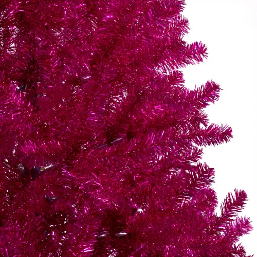 Northlight 6' Metallic Pink Tinsel Artificial Christmas Tree - Unlit 3 Northlight 6' Metallic Pink Tinsel Artificial Christmas Tree - Unlit - Image 3