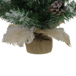 Northlight 24" Flocked Pine Artificial Christmas Tree In Burlap Base - Unlit -Christmas Decoration Store northlight v28322 3 41703.1665580035