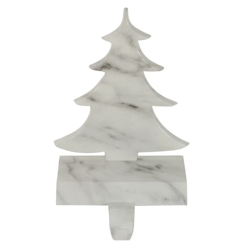 Northlight 8" White And Black Marbled Christmas Tree Stocking Holder 1 Northlight 8" White And Black Marbled Christmas Tree Stocking Holder
