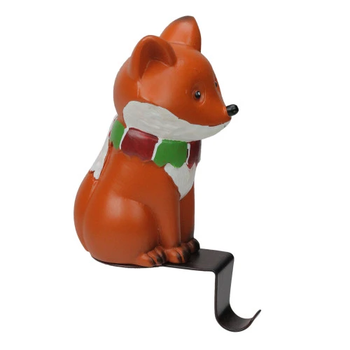 Northlight 9" Standing Fox Wearing A Striped Scarf Christmas Stocking Holder 2 Northlight 9" Standing Fox Wearing A Striped Scarf Christmas Stocking Holder - Image 2