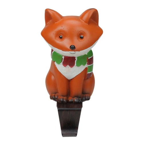 Northlight 9" Standing Fox Wearing A Striped Scarf Christmas Stocking Holder 1 Northlight 9" Standing Fox Wearing A Striped Scarf Christmas Stocking Holder