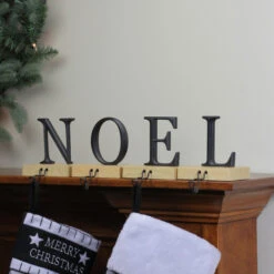 Northlight Set Of 4 Brown And Black "NOEL" Christmas Stocking Holder 6" -Christmas Decoration Store northlight wy15249 3 79466.1587644073