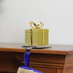Northlight 5.5" Glitter Gold And Silver Gift Box Metal Christmas Stocking Holder 5 Northlight 5.5" Glitter Gold And Silver Gift Box Metal Christmas Stocking Holder -Christmas Decoration Store northlight wy15257 3 68677.1665610741