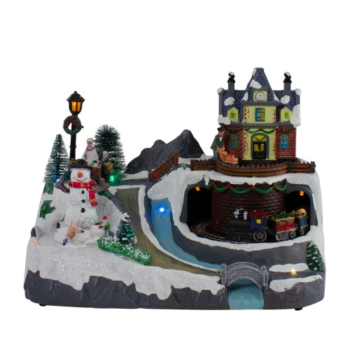 Northlight 10" LED Lighted Animated Train Christmas Village 1 Northlight 10" LED Lighted Animated Train Christmas Village