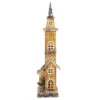 Northlight 23.5" LED Lighted Natural Wood Church With Tower Christmas Decoration