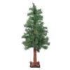 Northlight 3' Slim Traditional Mixed Woodland Alpine Artificial Christmas Tree - Unlit