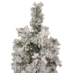 Northlight Set Of 3 Slim Flocked Alpine Artificial Christmas Trees 5' - Unlit -Christmas Decoration Store northlight ynt775 fk 2 updated 47487.1657129359
