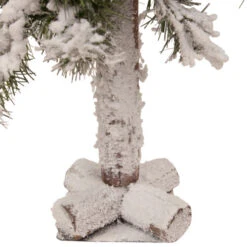 Northlight Set Of 3 Slim Flocked Alpine Artificial Christmas Trees 5' - Unlit -Christmas Decoration Store northlight ynt775 fk 5 update 72894.1657129359