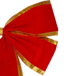 Northlight 24" X 38" Red 4-Loop Velveteen Christmas Bow With Gold Trim -Christmas Decoration Store northlight ys28012 1 27932.1588344129