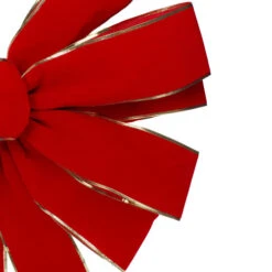 Northlight 24" X 42" Large Red 11-Loop Velveteen Christmas Bow With Gold Trim 5 Northlight 24" X 42" Large Red 11-Loop Velveteen Christmas Bow With Gold Trim -Christmas Decoration Store northlight ys28014 1 83250.1663687728