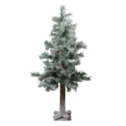 Northlight 3' Medium Flocked And Glittered Woodland Alpine Artificial Christmas Tree - Unlit