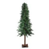 Northlight 7' Slim Traditional Woodland Alpine Artificial Christmas Tree – Unlit