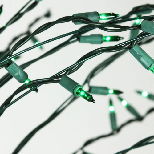 Northlight 9' Black Pre-Lit Artificial Cascade Twig Christmas Tree - Green Lights 3 Northlight 9' Black Pre-Lit Artificial Cascade Twig Christmas Tree - Green Lights - Image 3