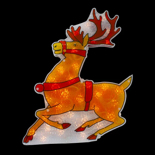 Northlight 18" Lighted Brown Reindeer Christmas Window Silhouette Decoration 2 Northlight 18" Lighted Brown Reindeer Christmas Window Silhouette Decoration - Image 2