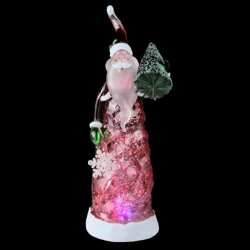 Northlight 11" LED Lighted Color Changing Santa Claus With Tree Christmas Glittering Snow Dome 3 Northlight 11" LED Lighted Color Changing Santa Claus With Tree Christmas Glittering Snow Dome - Image 3