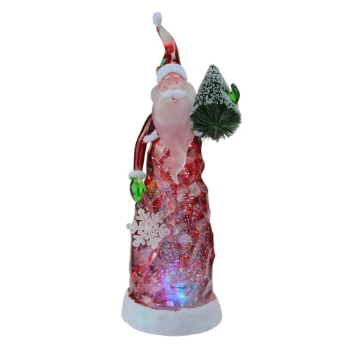 Northlight 11" LED Lighted Color Changing Santa Claus With Tree Christmas Glittering Snow Dome 1 Northlight 11" LED Lighted Color Changing Santa Claus With Tree Christmas Glittering Snow Dome