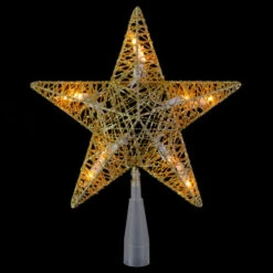 Northlight 9.5" Lighted 5 Point Gold Wire Star Christmas Tree Topper - Clear Lights 7 Northlight 9.5" Lighted 5 Point Gold Wire Star Christmas Tree Topper - Clear Lights -Christmas Decoration Store northlightct 74 861 107 3 77145.1588402834
