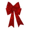 Northlight 30" LED Lighted Red Tinsel Bow Christmas Decoration