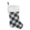 Northlight 23" Black And White Rustic Checkered Christmas Stocking