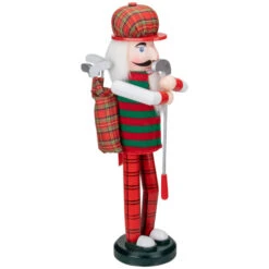 14" Red And Green Plaid Wooden Golfer Christmas Nutcracker 7 14" Red And Green Plaid Wooden Golfer Christmas Nutcracker -Christmas Decoration Store nutcracker20factory f97136 3 78470.1665519663
