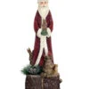 Melrose 16.25" Red And White Glittered Santa Claus With Animals Christmas Figurine