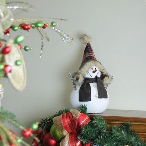 Northlight 13" White And Black Snowman With Hat Christmas Tabletop Figurine 2 Northlight 13" White And Black Snowman With Hat Christmas Tabletop Figurine - Image 2