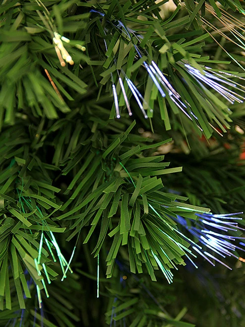 3' Pre-Lit Medium Fiber Optic Red Poinsettias Artificial Christmas Tree - Multicolor Lights 4 3' Pre-Lit Medium Fiber Optic Red Poinsettias Artificial Christmas Tree - Multicolor Lights - Image 4