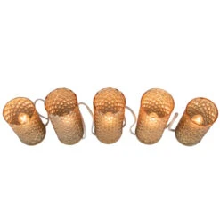 Set Of 5 Gold Mercury Glass Flameless Christmas Candle Lights -Christmas Decoration Store raz 3416151 2 60686.1588353556