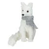 13" Snowy Time Sitting White Glittered Fox Christmas Tabletop Decor