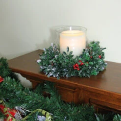 Northlight 6" Clear And Green Boxwood With Berry Tipped Christmas Hurricane Pillar Candle Holder 5 Northlight 6" Clear And Green Boxwood With Berry Tipped Christmas Hurricane Pillar Candle Holder -Christmas Decoration Store rbzudvehussznktrckcdxcuwxgb0wo4h 85769.1588371118