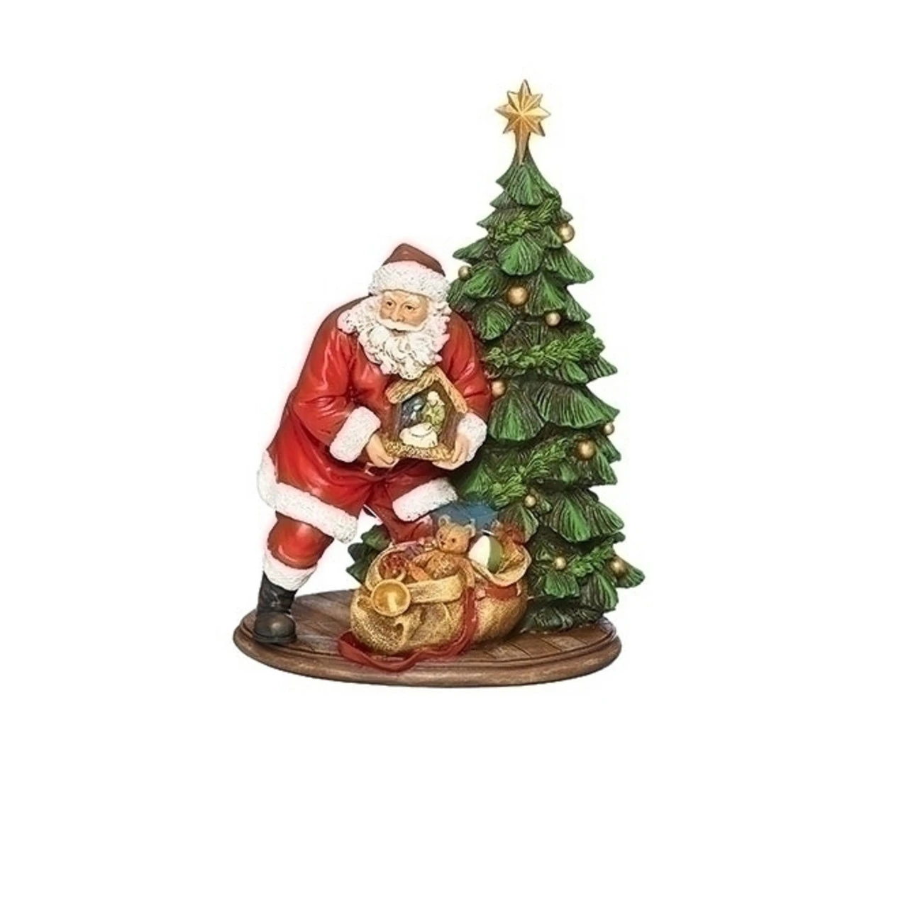 10.75 Santa With Nativity By Tree - 33387557 1 10.75 Santa With Nativity By Tree - 33387557