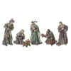 6-piece Plum Holy Family With 3 Kings Nativity Figurine Set 14.5”