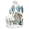 16” Santa And Polar Bear Figure With LED Lantern Battery Operated