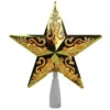 Northlight 8.5" Lighted Gold And White Star Cut-Out Design Christmas Tree Topper - Clear Lights