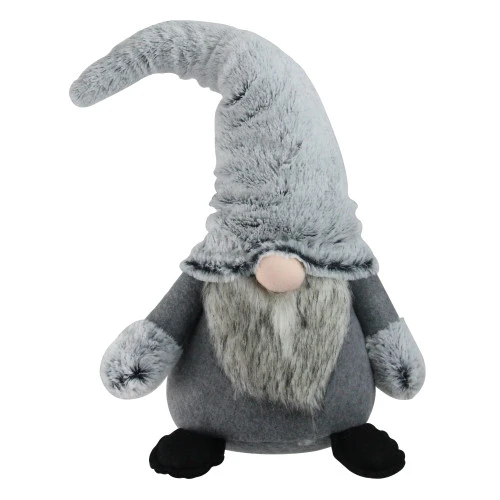 Northlight 20" Gray Sitting Tabletop Christmas Gnome With Faux Fur Hat 1 Northlight 20" Gray Sitting Tabletop Christmas Gnome With Faux Fur Hat