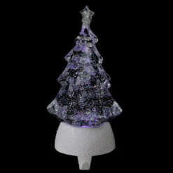 Roman 9.5" Clear LED Glitter Swirl Christmas Tree Stocking Holder 6 Roman 9.5" Clear LED Glitter Swirl Christmas Tree Stocking Holder -Christmas Decoration Store roman20131396 3 98593.1587644281
