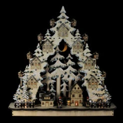 Roman 18.75” LED Cut Woodland Town In A Tree Christmas Tabletop Decor -Christmas Decoration Store roman20131465 3 88653.1587644956