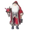 Roman 18" Red And Black Plaid Santa Christmas Figurine