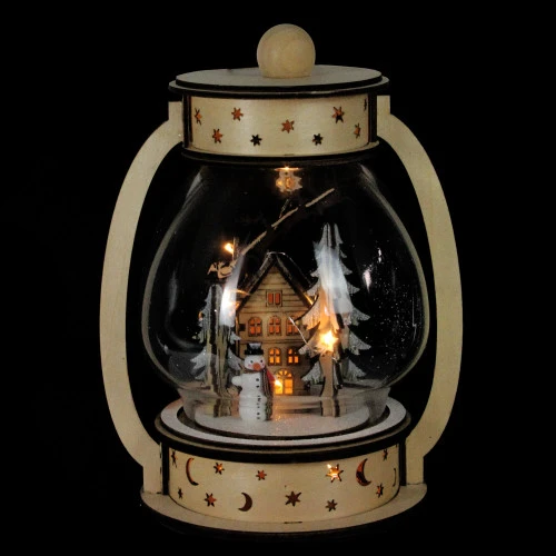 Roman 9.75" Clear And Beige LED Woodland Christmas Dome Lantern Tabletop Decoration 4 Roman 9.75" Clear And Beige LED Woodland Christmas Dome Lantern Tabletop Decoration - Image 4