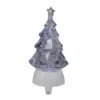 Roman 9.5" Clear LED Glitter Swirl Christmas Tree Stocking Holder