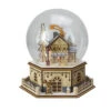 Roman 8.75" Christmas LED Wood Cut Town Table Top Dome Decoration