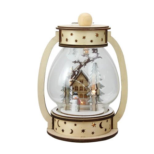 Roman 9.75" Clear And Beige LED Woodland Christmas Dome Lantern Tabletop Decoration 1 Roman 9.75" Clear And Beige LED Woodland Christmas Dome Lantern Tabletop Decoration