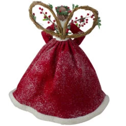 Roman Set Of 2 Beige And Red Holly Floral Dress Angel Christmas Tree Toppers 17" 8 Roman Set Of 2 Beige And Red Holly Floral Dress Angel Christmas Tree Toppers 17" -Christmas Decoration Store roman 132036 a 2 90847.1588405990