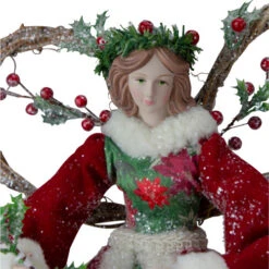 Roman Set Of 2 Beige And Red Holly Floral Dress Angel Christmas Tree Toppers 17" 10 Roman Set Of 2 Beige And Red Holly Floral Dress Angel Christmas Tree Toppers 17" -Christmas Decoration Store roman 132036 a 4 15659.1588405991