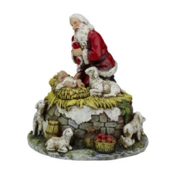 Roman 6" Joseph's Studio Kneeling Santa With Jesus Musical Christmas Figure -Christmas Decoration Store roman 26783 2 44035.1588868305