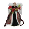 Roman 16" Green And Red Holly Berry Christmas Angel Tree Topper